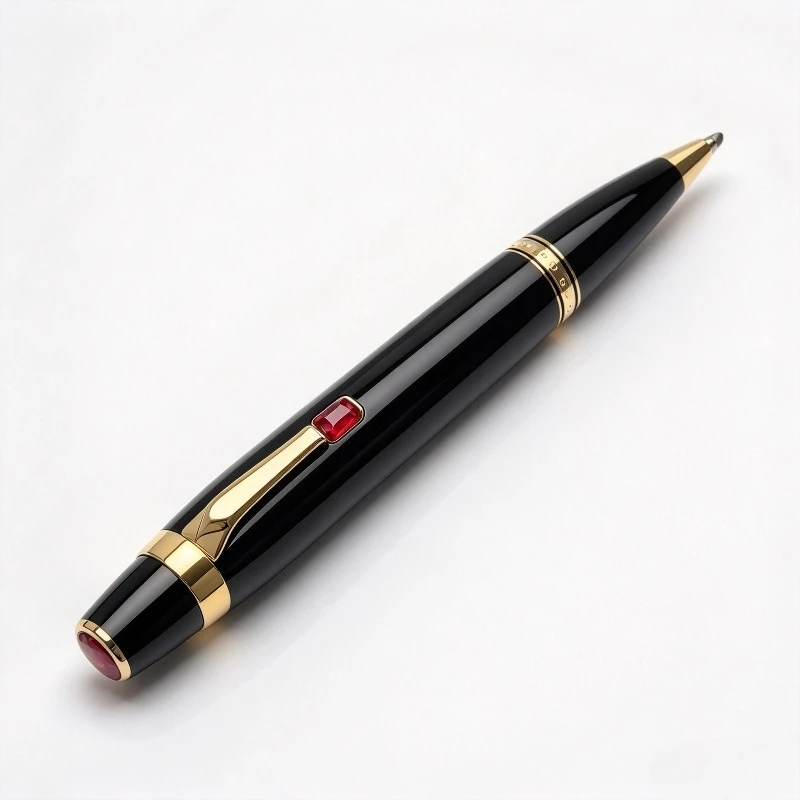NewM B B oheme Style Retractable Nib Rollerball Pen Black Resin Gold Trim Mini Pocket Ball Pen Luxury Business Gift Stationery