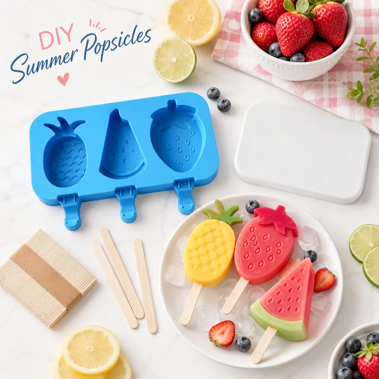 50pcs Wooden Popsicle Sticks For Popsicle Mold, Natural Wood Ice Pop Sticks For Ice Tray, Smooth Rounded Craft Sticks For Homemade Popsicles, Frozen Treats, Yogurt Bars, Fruit Pops, Ice Cream Bars, DIY Dessert Making, Summer Snacks, Kitchen Baking Supplie