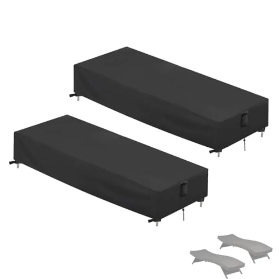 

Chaise Lounge Cover 2 Pack Waterproof Outdoor Lounge Chair Covers for Patio Furniture Pool Lounge Chair Outdoor Furniture Cover