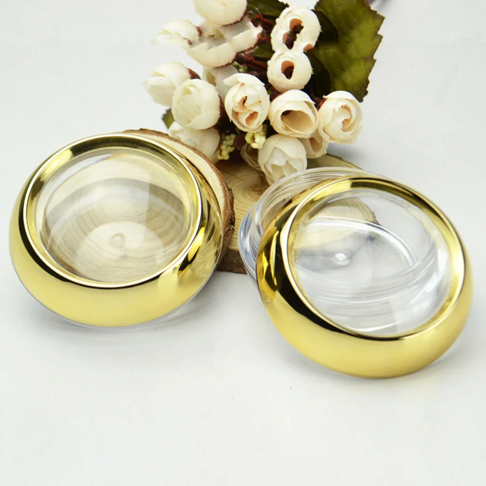 

2Pcs Plastic Jars Portable Mini Travel Containers Best for Creams Lotions Eye Shadows Capsule Storage