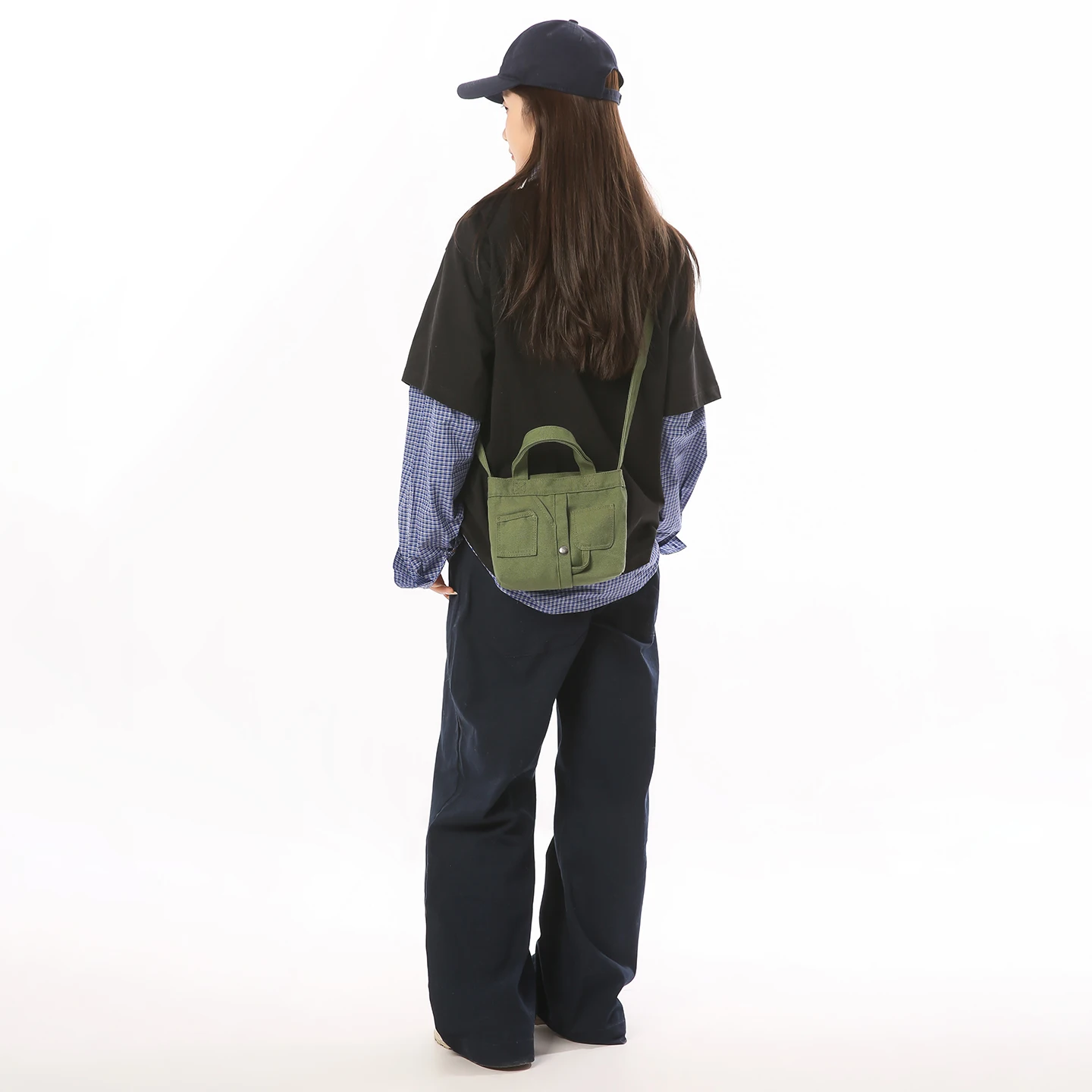 

Мини-сумка через плечо из канваса, 2-в-1: сумка-кроссбоди и ручная сумка с застежкой на кнопку, повседневная сумка для путешествий и поездок на работу