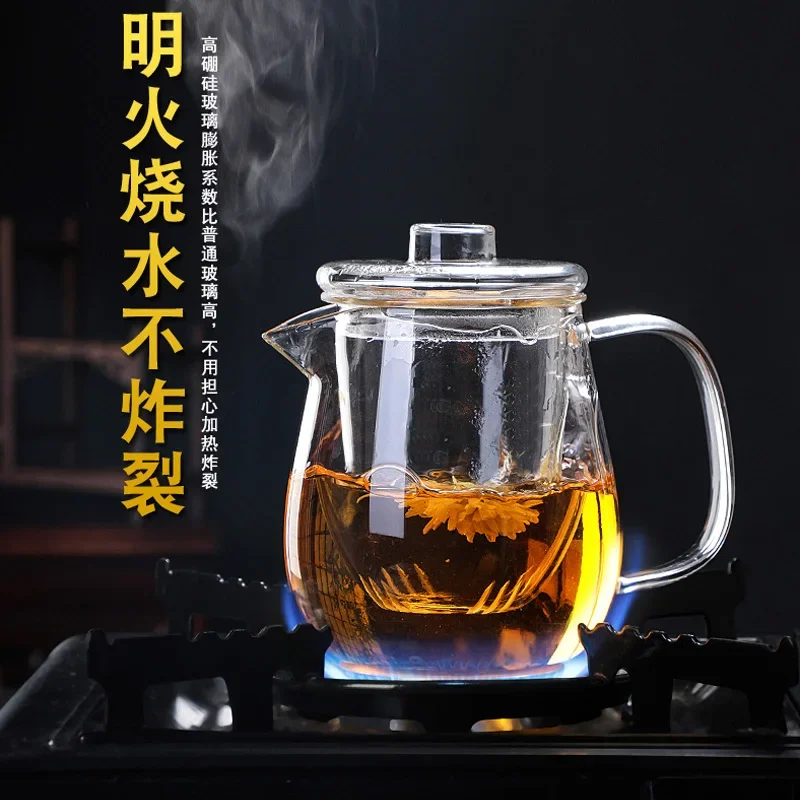 Glass Teapot Penguin Shape Chinese Tea Ceremony Transparent Teawear Set Cup Filter High Boron Silicon Janpanese Pot 500ML