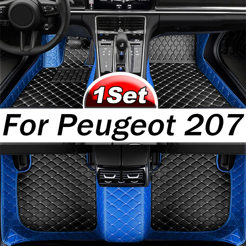 

Автомобильные коврики на заказ для Peugeot 207, 2009, 2010, 2011, 2012, 2013, автомобильные роскошные кожаные коврики с полным покрытием для мужчин и женщин