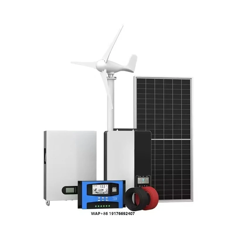 Solar Wind Turbine System 1kw 1200w 1500w Solar & Wind Vertical Hybrid System Solar Panel Power Renewable Energy