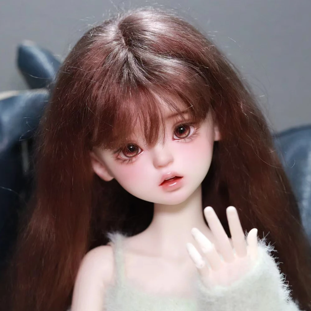 

1/4 BJD Doll Head No Makeup Resin Material Doll Accessories Lovely Girl Doll Gifts Collection Dolls