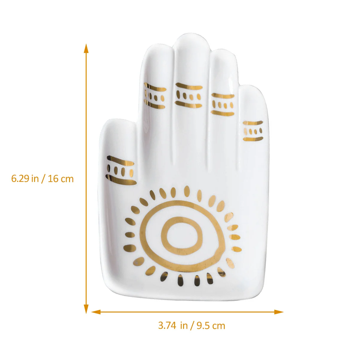 Creative Hand Shaped Jewelry Organizer Whiteware Tray Minimalist Design Safe Non-Slip Earring Necklace Bracelet Storage