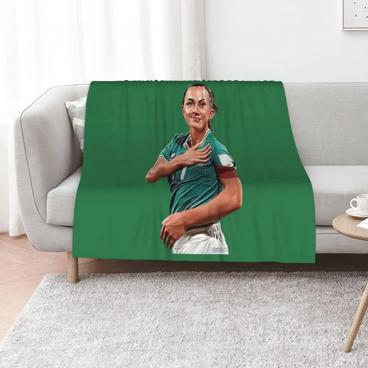 Ireland’s Captain Katie McCabe Throw Blanket Ultra Soft Flannel Fleece Blanket for All Seasons