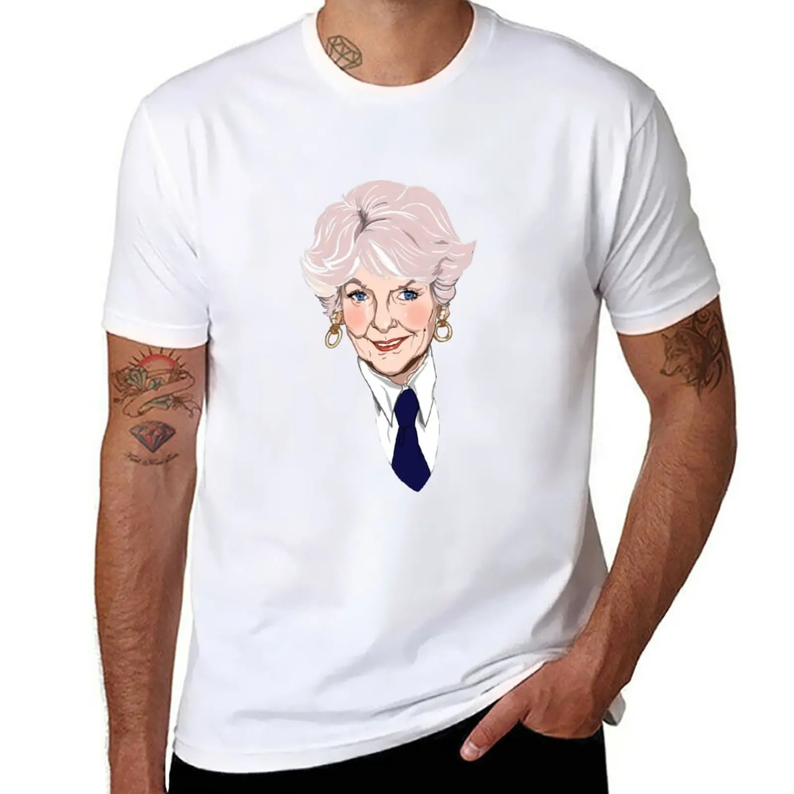 New Elaine Stritch T-Shirt cute tops anime clothes Short sleeve tee plain t-shirt mens graphic t-shirts