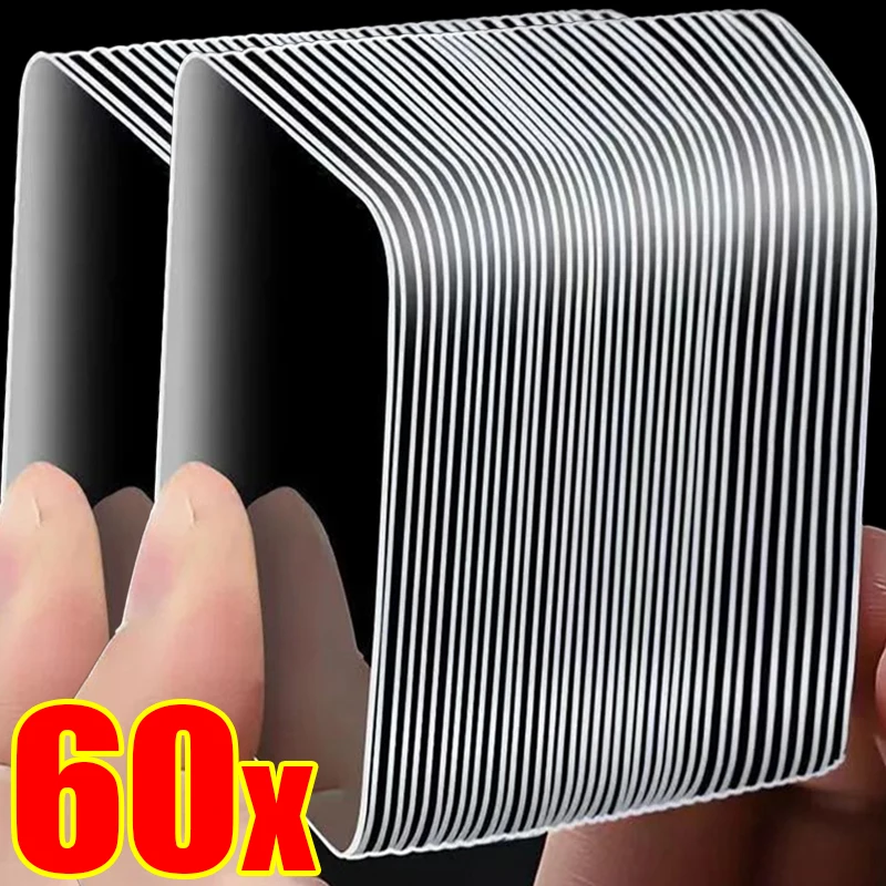 Reusable Super Strong Double Sided Adhesive Tape Transparent Square Nano Wall Stickers Patch for Home Seamless Waterproof Tapes