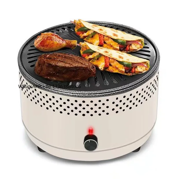 

Versatile Premium Charcoal Camp Grill Round Fireplace for Brewing and Indoor Outdoor Cooking Roasting Pan Commercial Use