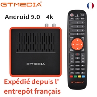 GTMEDIA GT COMBO Android 9.0 TV BOX+DVB-S/S2/S2X/T/T2/C 4K HD Built-in Wifi 2.4G/5G+BT4.1 4:2:2 Video format ship from France