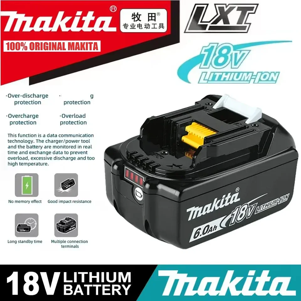 

Makita 18V 6.0Ah/5.0Ah original battery for Makita rechargeable battery BL1860B BL1840 BL1850 BL1830 replacement lithium battery