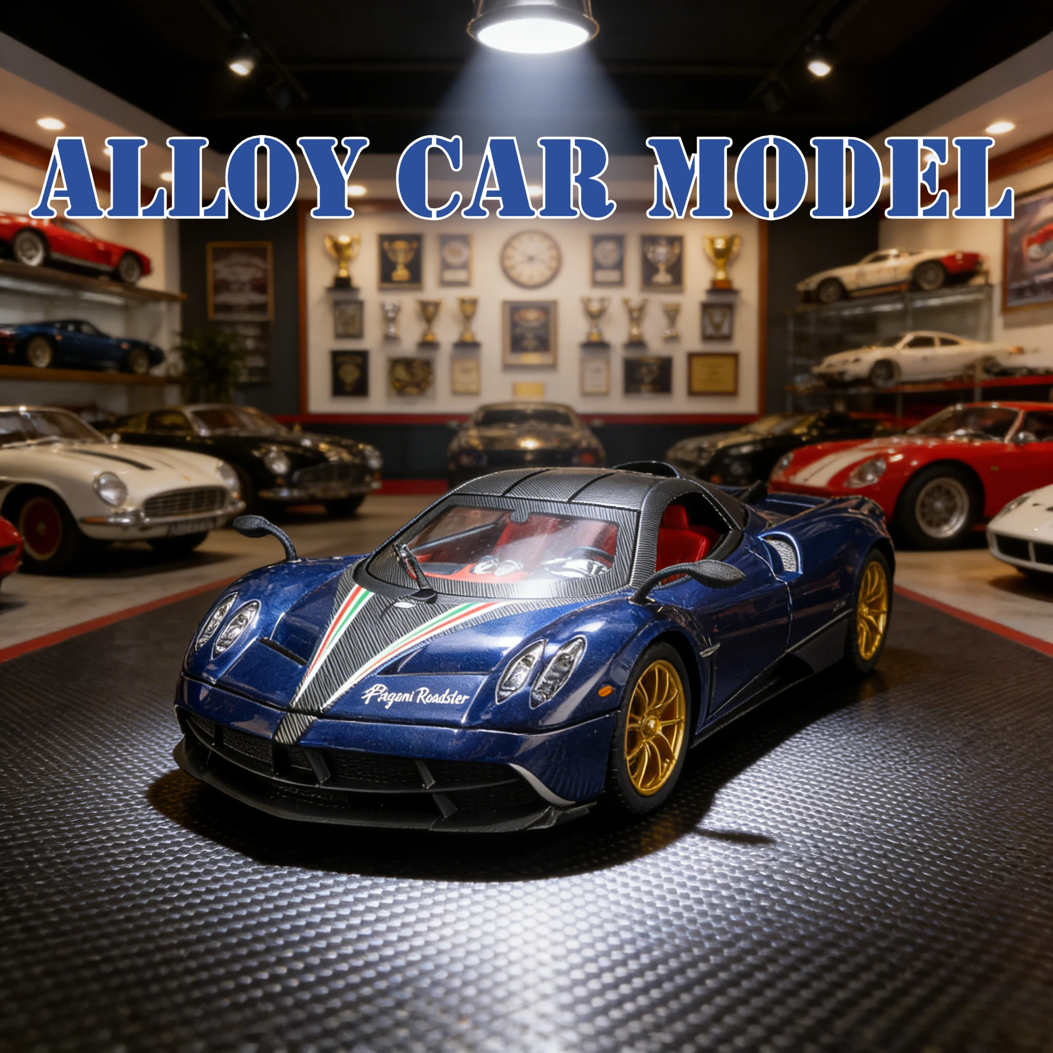 

Модель суперкара Pagani 1:24 из сплава с открывающимися дверями, капотом и багажником, амортизаторы рулевого управления, коллекционная детская игрушка