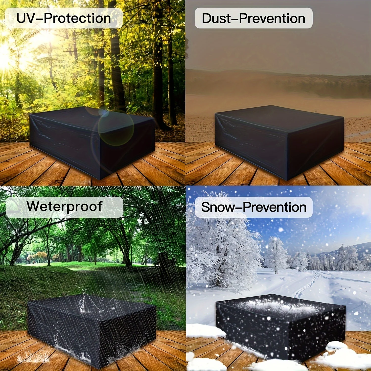 Capa preta para móveis de exte - Outdoor Furniture Cover avaliação e preço