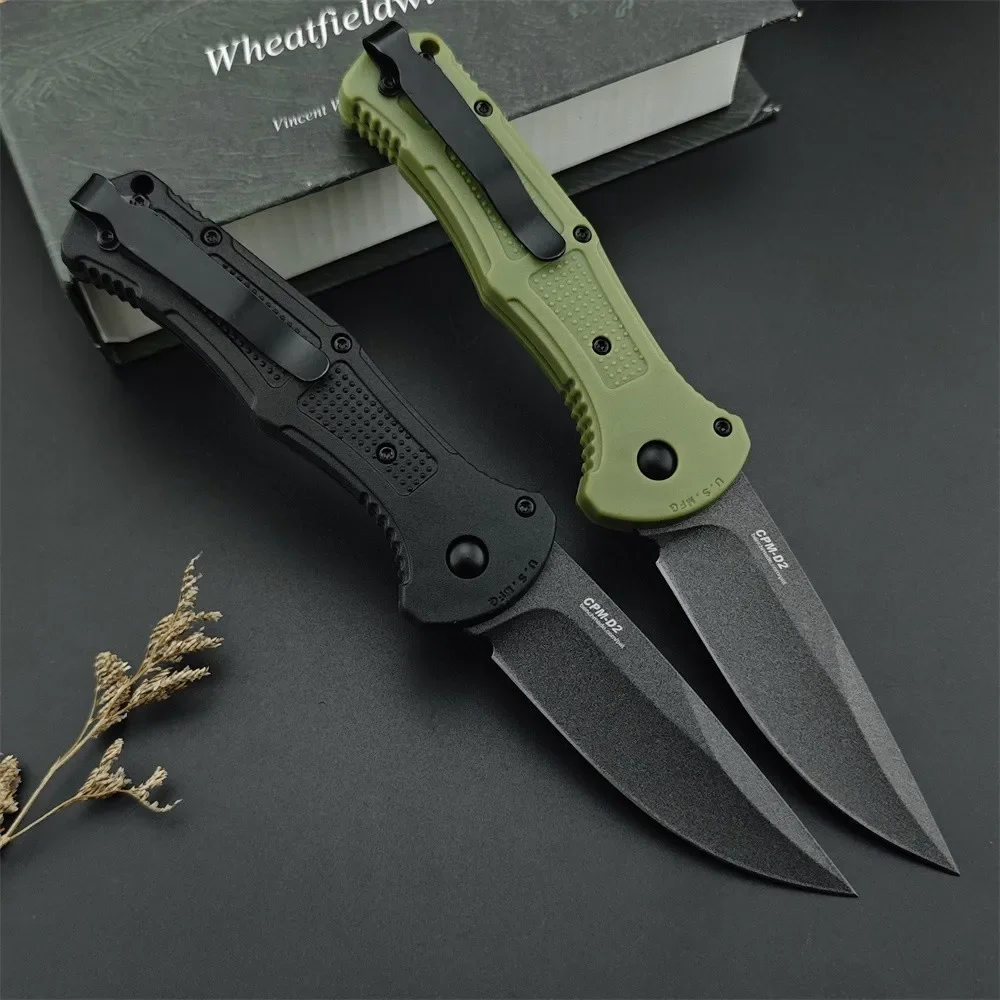 New BM 9070 Claymroe Pocket Folding Knife D2 Blade Nylon Fiber Handle Outdoor Tactical Military Knife EDC Men's Camping Tool