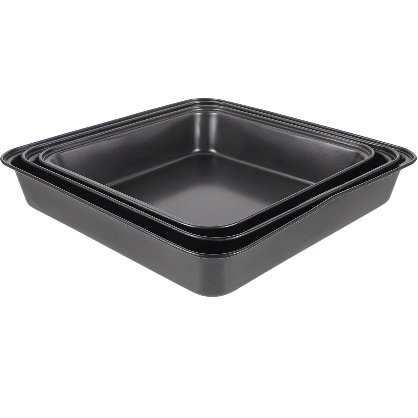 

3Pcs Nonstick Carbon Steel Baking Pans Multipurpose Oven Pizza Tray Roasting Baking Tray for Fish Chicken Biscuits