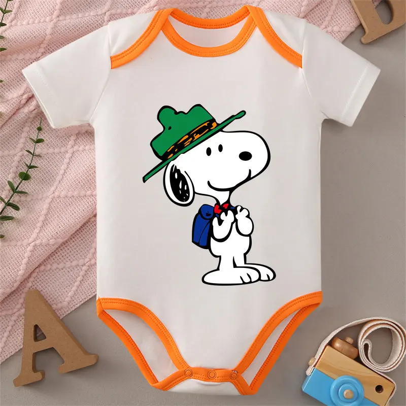 

MINISO Snoopy Likes Sports Print Baby Cloths 100% Cotton Jumpsuit Onesie Bodysuit for 0 To 12 Months Newborn Best Gift for Baby
