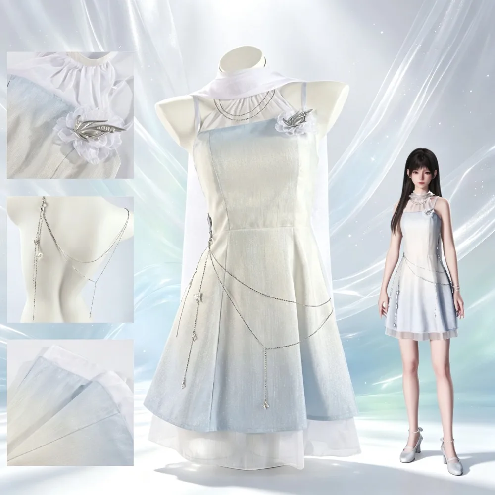 Costume de cosplay de la héroïne principale de Love and Deepspace, version "Nuages Se déployant", ensemble complet, tenue de jeu de rôle pour spectacle, pour le Comic-Con.