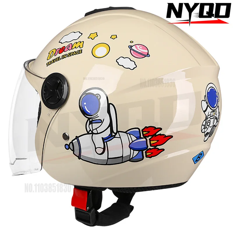 New child half helmets electric bicycles electric scooters boys  girls all season universal autumn winter safety helmets50-56CM