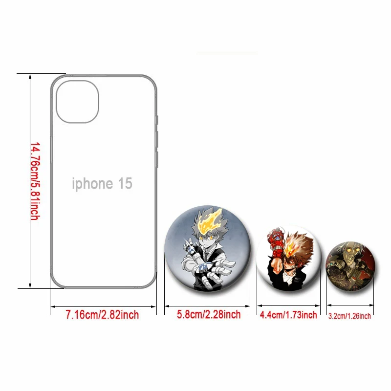 Anime Katekyo Hitman Reborn Tinplate Pins Creative Brooch Characters Icon Badges for Clothes Bag Decor Jewelry Accessories Gifts