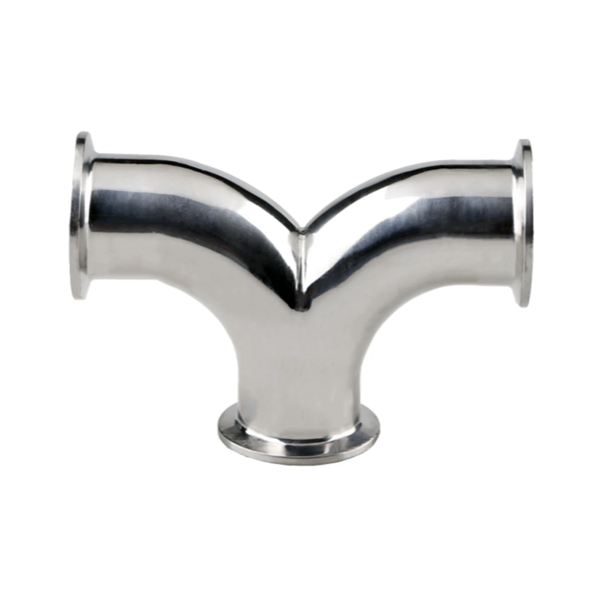 

1" Stainless Steel 304 Tri Clamp OD 50.5mm Sanitary Tee 3 Way Bend Y Type Shape Pipe Fitting