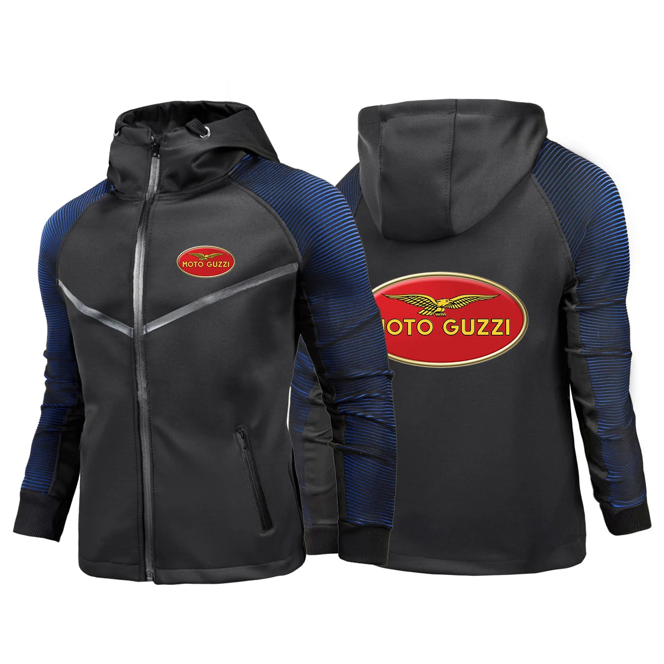 

MOTO GUZZI Mens Racing Suit Jacket Print Casual Waterproof Rain Coat Comfortable Motorbike High Street Clothing Tops