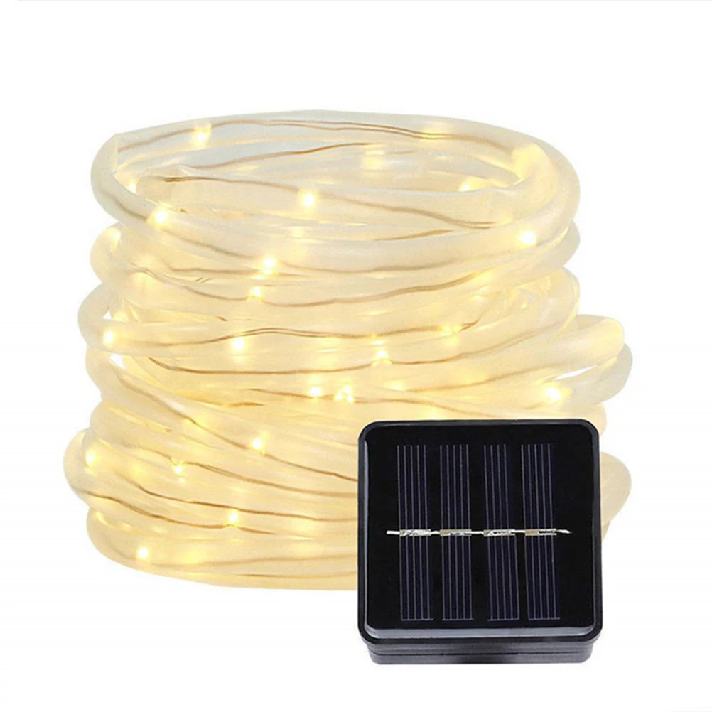 7 metri 50 LED illuminazione bianca calda striscia di luce solare ad energia solare festa giardino patio luci a corda decorazione lampada da fata