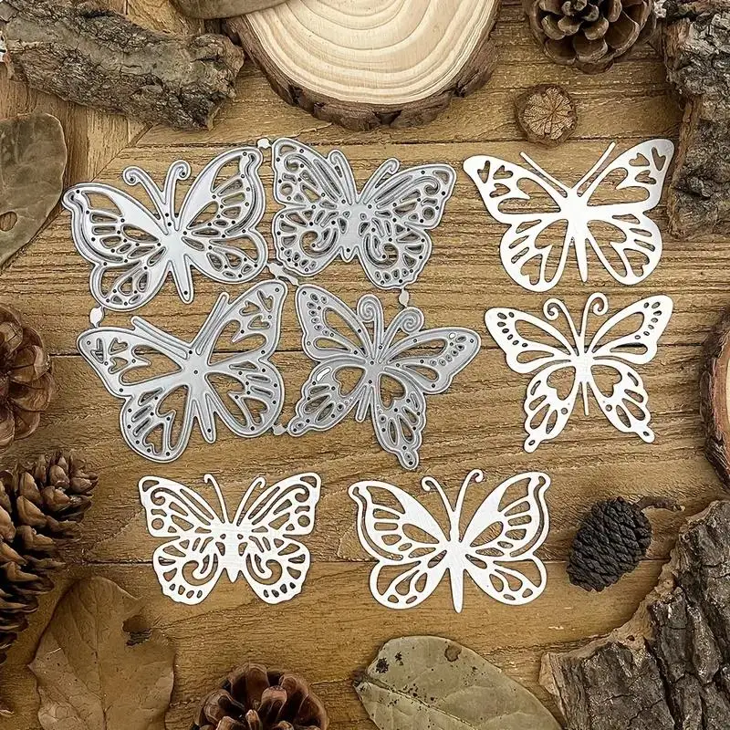 

4PCS Butterfly Scrapbooking Die Cuts DIY Cards Stencils Photo Album Embossing Paper Making Knife Mold Crafts Metal Cutting Dies