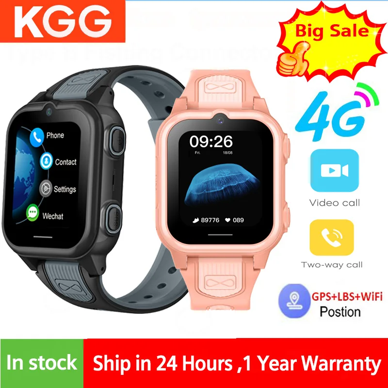 New 4G Kids Smart Watch Phone 1.52\'\' GPS+LBS+WIFI Location Camera SOS HD Video Call Pedometer Children Smartwatch Clock