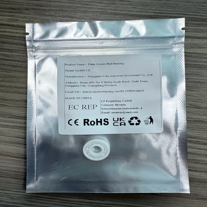 

1Pcs 696 CE Full Ceramic Bearing 6x15x5mm Zirconia Water Drop Wheel Miniature Bearing 604 605 606 607 608 623 624 625 626