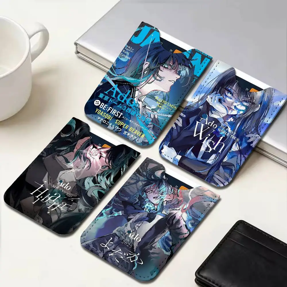 Ado Singer A-Ado Ultra-Thin Mini Leather Card Holder Wallets for Men Women Lightweight Soft Genuine Leather Credit Card