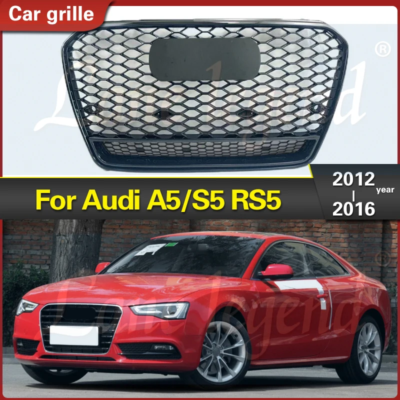 Car Upper Grille Grill Front Bumper Hood Mesh Insect Proof Cover For Audi A5/S5 2012 2013 2014 2015 2016 For RS5 Style Styling