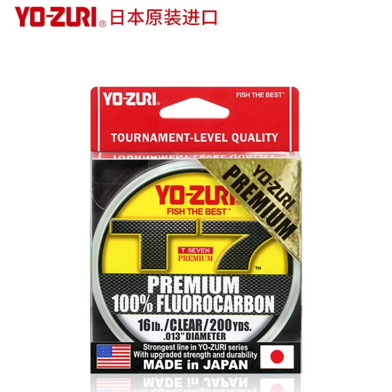 Japan YO-ZURI T7 High-strength Wear-resistant Transparent Fishing Line Fluorocarbon Main Circuit Sub Front Wire