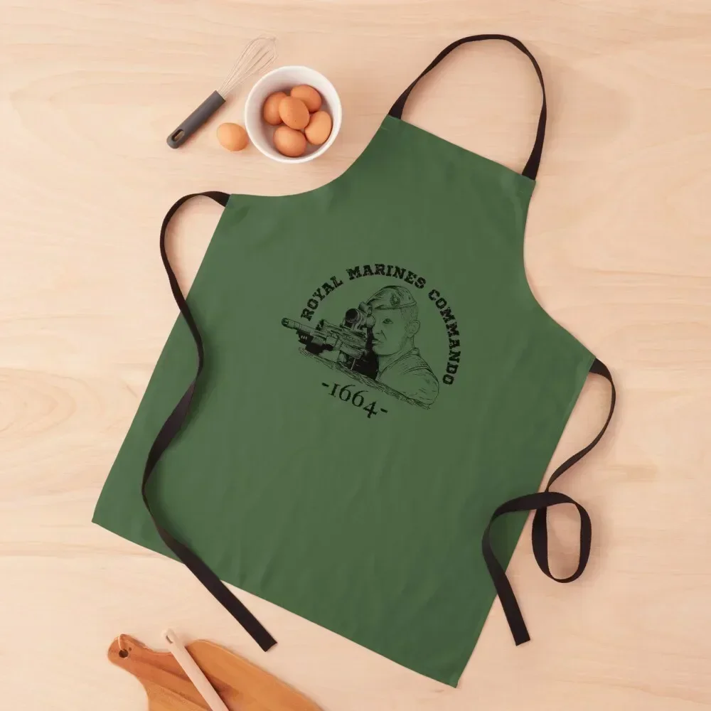 

ROYAL MARINES COMMANDO BOOTNECK design Apron men man chef uniform Kitchen Household Items work gowns for women cleaning Apron