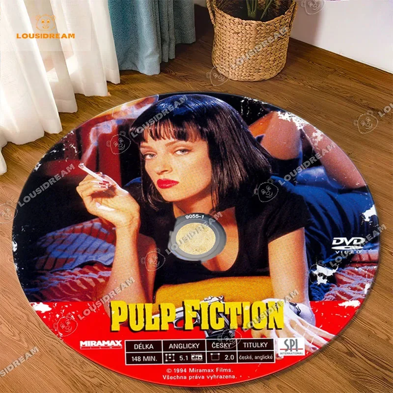 Game CD Rug Round Mat Movie Music Custom Circle Carpet Bath Mat Black Mat Home Decoration Rugs Kitchen Carpets for Living Room