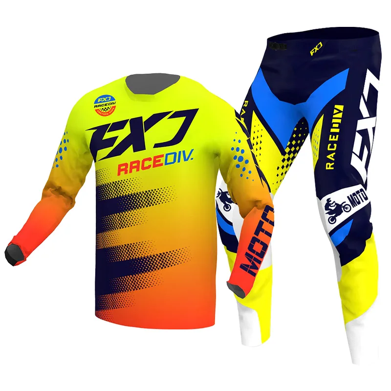 Motocross Jersey Pant Kits racing suit Mens Women Off-road MX BMX MTB Motorcycle Enduro Combo Pink green Black Red white