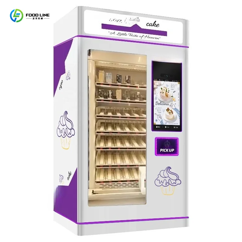 Factory Price Automatic Snack Vending Machine Fresh Fruit Salad Vegetable Frozen Food Black for Sale Customized