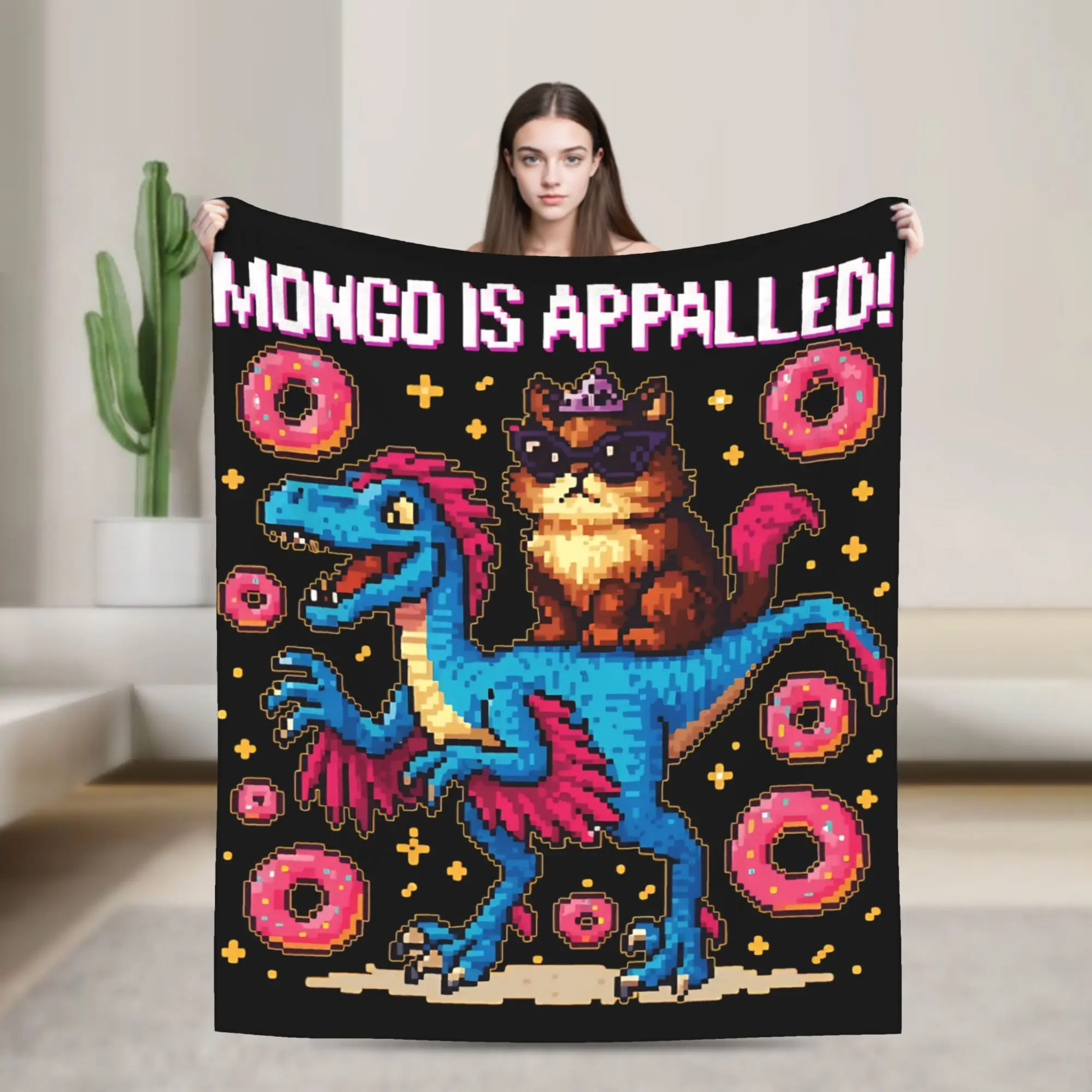 Mongo is Appalled Knitted Blanket Velvet Dungeon Crawler Carl Warm Throw Blankets for Outdoor Travel Bedroom Quilt
