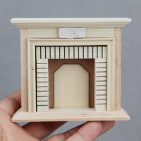 1:12 Dollhouse Miniature Fireplace DIY Unpainted Fireplace Furniture Model Decor Toy Doll House Accessories