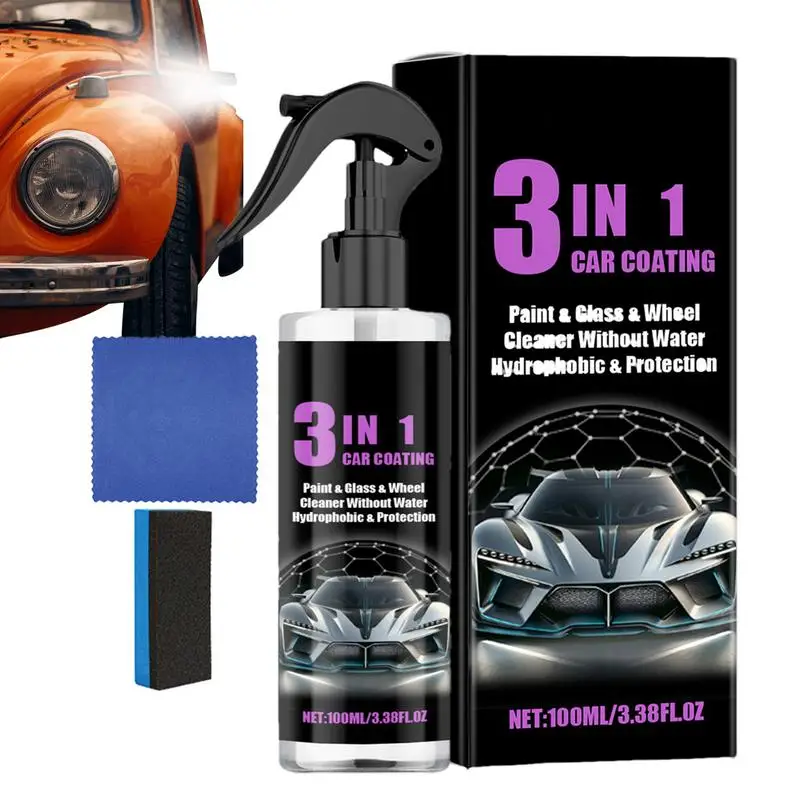 

Ceramic Car Coating Spray Mild Ceramic Coating Spray With Cloth Car Maintenance Supplies Polishing Spray For Car