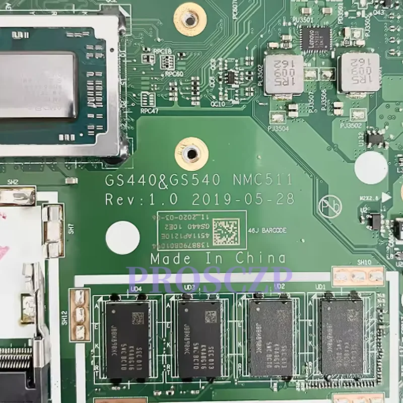 NM-C511 Mainboard For Lenovo S145-14API S145-15API Laptop Motherboard With AMD R3 R5 R7 CPU,RAM 4GB 100% Test Ok