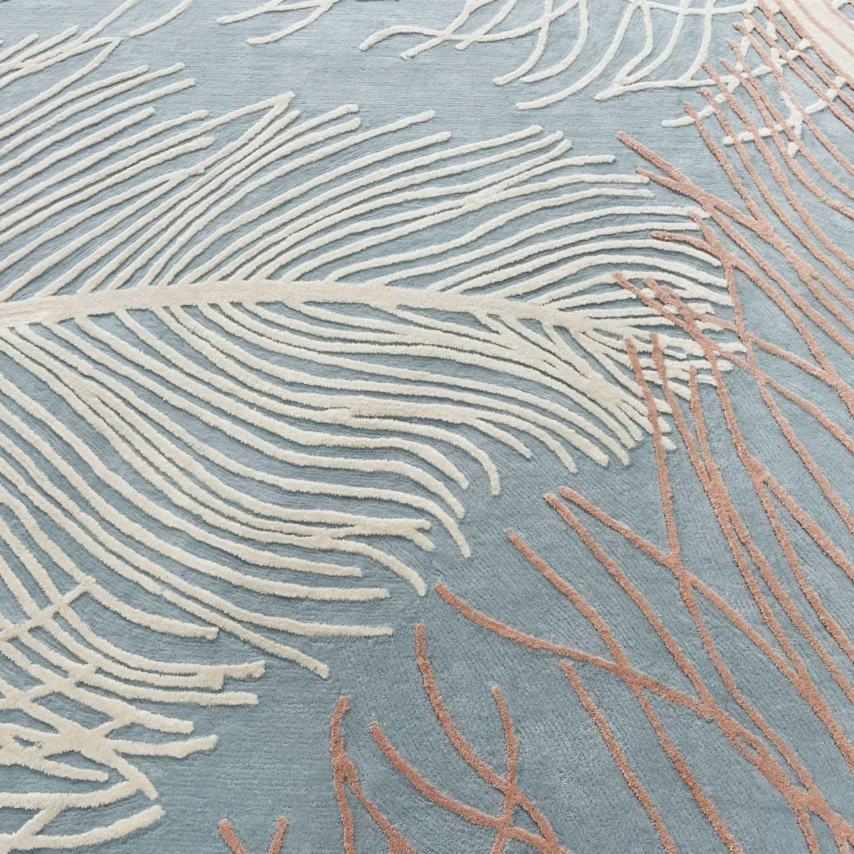 Tapis en coton et soie avec plumes de phénix, tissé à la main, pour salon et chambre à coucher, nouvelle sculpture de luxe chinoise