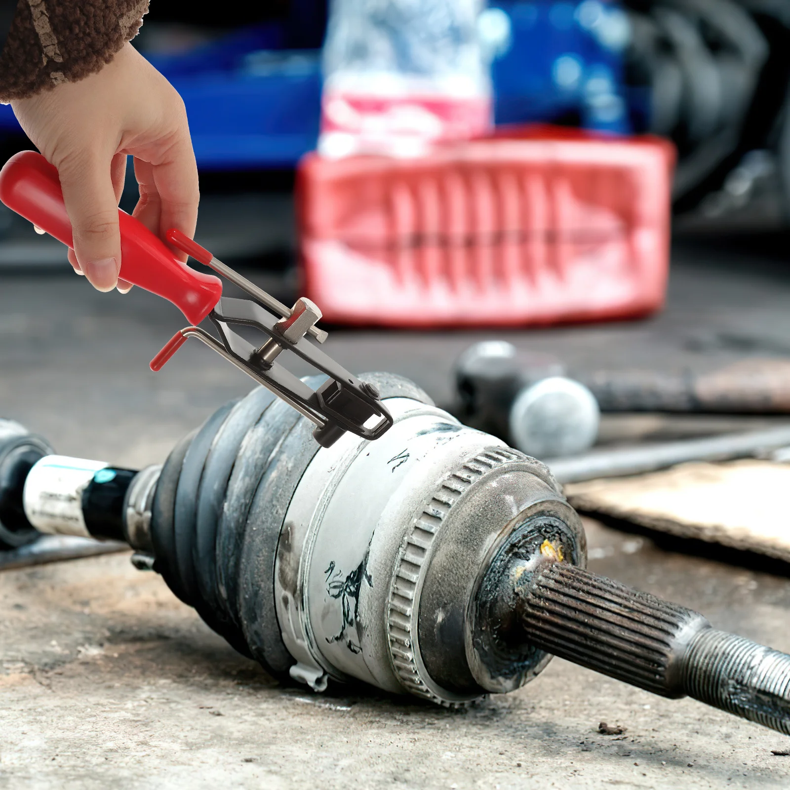 

Boot Clamp Pliers Ear-Type Crimping Coated Chromium-Molybdenum Alloy for Joint Banding Clamp Removal Vehicle