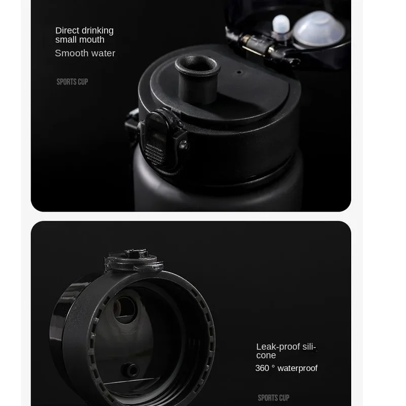 アウトドアアクティビティ用のプラスチック製ウォーターボトル,560ml,キラキラのステッチ,旅行中,防水,ポータブル,飲み物用,BPAフリー