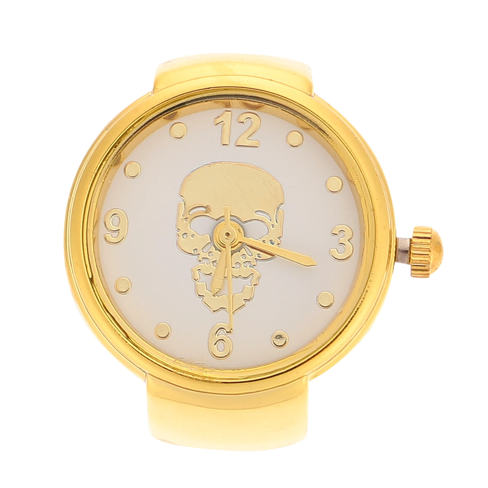 

Ghost Head Ring Watch Women Dainty Finger Quartz Rings Decor Student Retro Exquisite Fashion Jewelry Small Size Safe Material