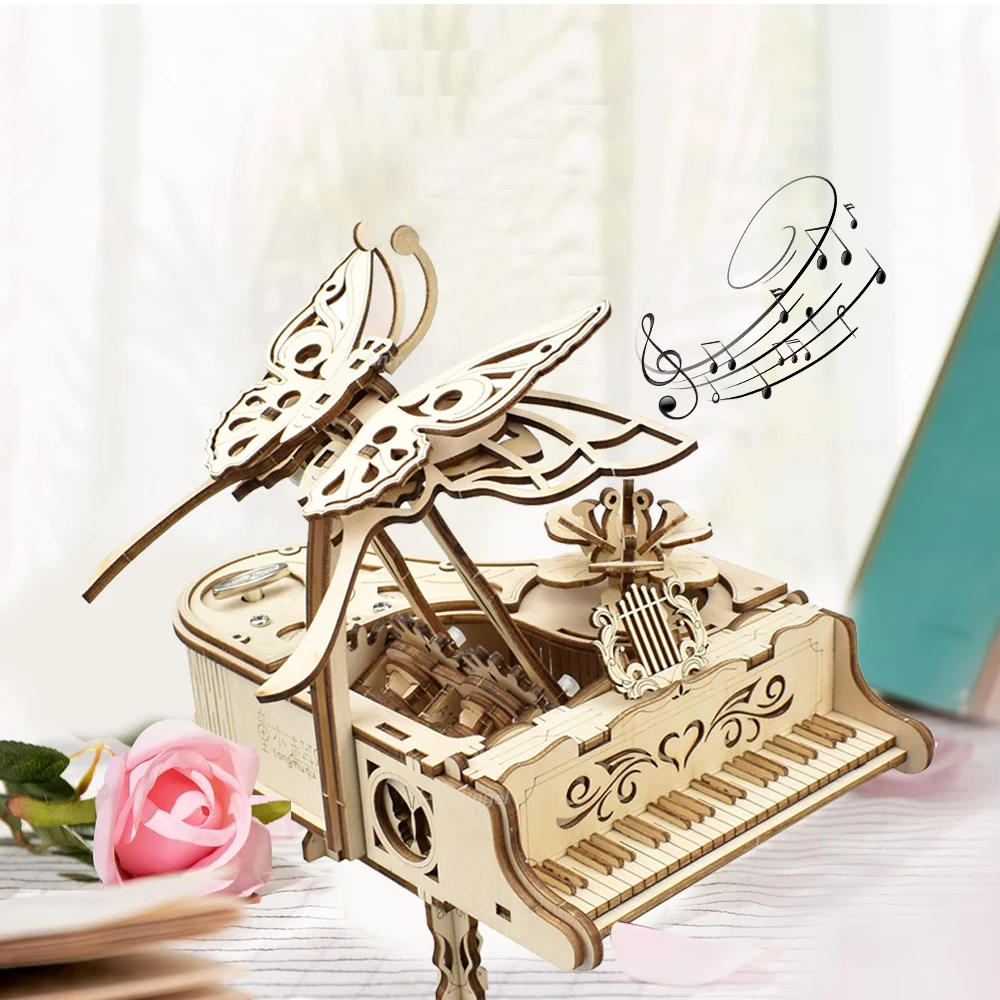 3D パズル木製チェロモデル DIY 組立バイオリンオルゴール構築キットホームリビングルームの装飾工芸品ギフト大人子供のため