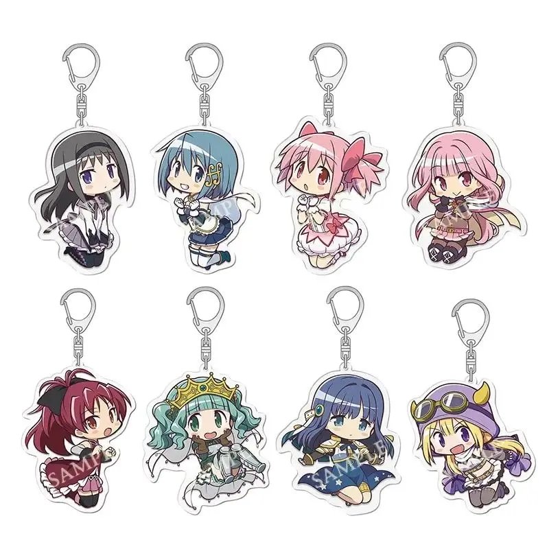 Аниме-kaname-madoka-akemi-homura-miki-sayaka-tomoe-mami-incubator-sakura-kyouko-акриловые-брелки-для-ключей-фигурки-подарки