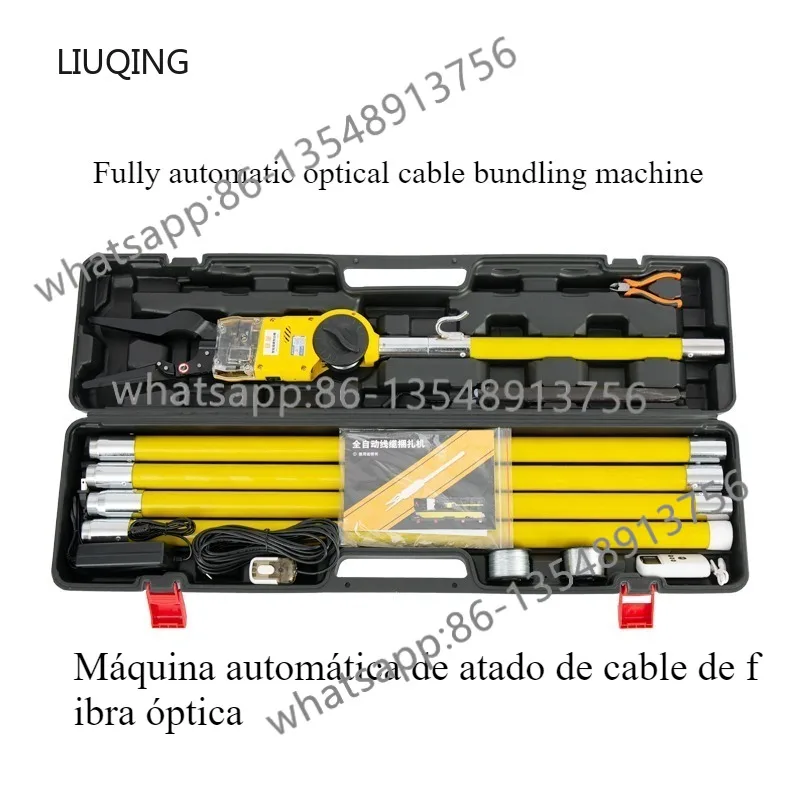 Fully automatic cable attachment machine High-altitude cable attachment device Optical fiber communication bundling machine