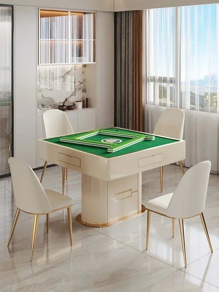 

zzModern light luxury automatic mahjong machine dining table integrated dual-purpose simple, silent mahjong table