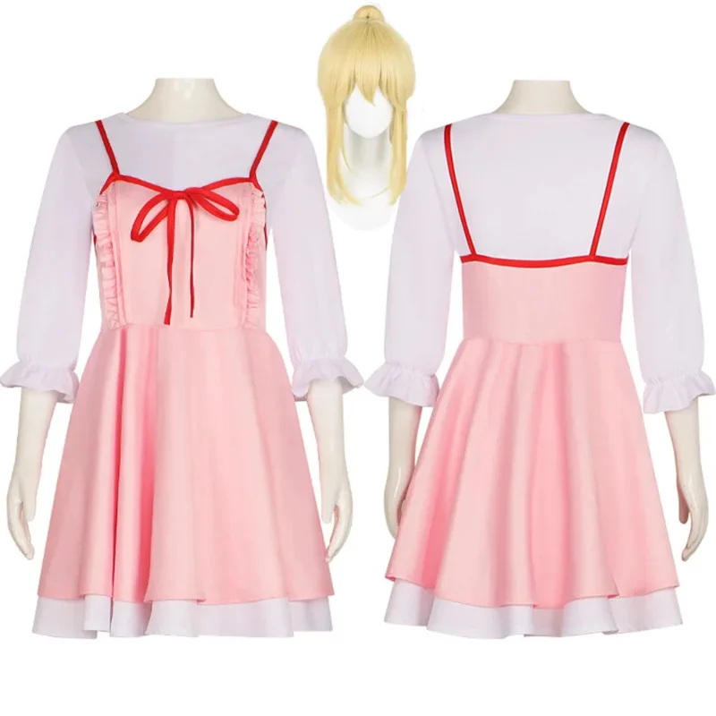 

Anime Your Lie in April Cosplay Costume Wig Miyazono Kaori Sweet Lovely Princess Dress Student Campus Halloween Set For Women
